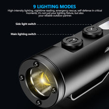 Load image into Gallery viewer, Mini Pocket Hiking Camping Strong Light Mini LED Flashlight Magnetic Keychain Lamp Waterproof Type-C Charging Cap Clip Lamp
