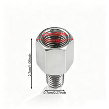 Load image into Gallery viewer, M10 M8 10MM 8MM Silver Mirror Adapter Motorcycle Rearview Mirrors Adapters Conversion Bolt Screws Clockwise Anti-clock Right Left Thread
