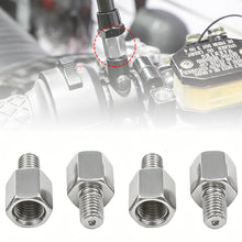 Load image into Gallery viewer, M10 M8 10MM 8MM Silver Mirror Adapter Motorcycle Rearview Mirrors Adapters Conversion Bolt Screws Clockwise Anti-clock Right Left Thread
