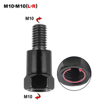 Load image into Gallery viewer, M10 10mm Clockwise Motorcycle Mirror Adapter Metal Heighten Rearview Bolt Screw Thread Conversion Motorbike Mirror Bolt Screws
