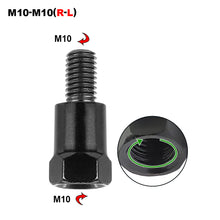 Load image into Gallery viewer, M10 10mm Clockwise Motorcycle Mirror Adapter Metal Heighten Rearview Bolt Screw Thread Conversion Motorbike Mirror Bolt Screws
