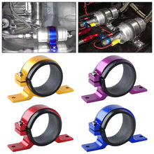 Load image into Gallery viewer, Aluminum Universal Car Fuel Filter Mounting Bracket Oil Gas Fuel Pump Clamp Holder Universal Single Filter Clamp Cradle 60mm
