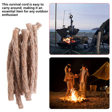 Load image into Gallery viewer, 4/10pcs Outdoor Camping Survival Fire Starter Wick Hemp Cord Camping Lighter Hemp Fire Starters Outdoor Wick Ropes Survival Tools
