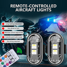 Load image into Gallery viewer, Wireless Remote Control Motorcycle LED Strobe Light Flash Anti-collision Warning Lamp Waterproof For Car Electric Vehicle Bicycle
