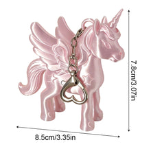 Load image into Gallery viewer, Cute 3D Printed Unicorn Keychain Bag Charm Lightweight Pendant for Purse Backpack Decoration Key Ring Accessory
