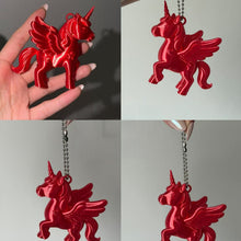 Load image into Gallery viewer, Cute 3D Printed Unicorn Keychain Bag Charm Lightweight Pendant for Purse Backpack Decoration Key Ring Accessory
