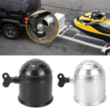 Load image into Gallery viewer, 50mm Car Trailer Tow Bar Ball Cover Cap Lockable Key Towing Hitch Trailer Protector Cap Plastic Truck Car Prevent Loose Fall
