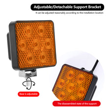 Load image into Gallery viewer, 7LED Work Light 12V-80V Strobe Warning Lamp with Flood Beam Waterproof Reverse Backup Tail Light for Truck Off-Road Excavator Tractor
