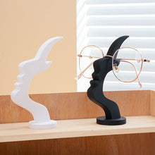 Load image into Gallery viewer, 3D Printed Minimalist Human Profile Eyeglass Holder Creative Side Face Glasses Stand Line Art Desktop Decor Ornament
