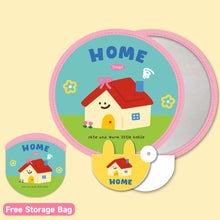 Load image into Gallery viewer, Cute Mini Folding Round Fan Portable Pocket Handheld Fan with Reflective Board Student Outdoor Photography Decor

