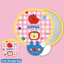 Load image into Gallery viewer, Cute Mini Folding Round Fan Portable Pocket Handheld Fan with Reflective Board Student Outdoor Photography Decor
