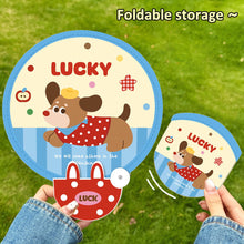 Load image into Gallery viewer, Cute Mini Folding Round Fan Portable Pocket Handheld Fan with Reflective Board Student Outdoor Photography Decor

