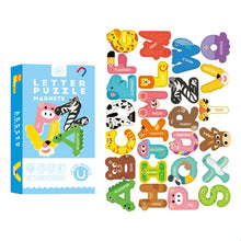 Load image into Gallery viewer, Kids Magnetic Stickers Puzzle Letters Numbers Fruits Dinosaur Animal Traffic Refrigerator Early Education Educational Toys
