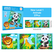 Load image into Gallery viewer, Portable Magnetic Puzzle Book Vehicle Ocean Dinosaur Jigsaw Montessori Early Education Travel Toy for Kids Age 3 4 5 6 7
