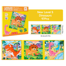 Load image into Gallery viewer, Portable Magnetic Puzzle Book Vehicle Ocean Dinosaur Jigsaw Montessori Early Education Travel Toy for Kids Age 3 4 5 6 7
