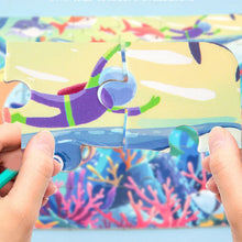 Load image into Gallery viewer, 36 Pieces Kids Mini Paper Cartoon Puzzle Early Learning Educational Toy Kindergarten Prize Birthday Gift for Children Age 3+
