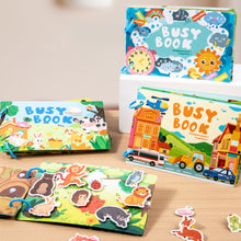 Load image into Gallery viewer, Kids Interactive Busy Book Animal Vehicle Sticker Matching Number Cognitive Early Education Activity Book
