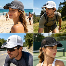 Load image into Gallery viewer, Solar Powered Baseball Cap with Fan USB Rechargeable Breathable Mesh Adjustable Sun Protection Cooling Hat Summer Outdoor Headwear
