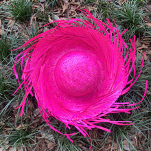 Load image into Gallery viewer, Hand Woven Straw Sun Hat Wide Brim UV Protection Lightweight Breathable Beach Hat Summer Seaside Travel Headwear
