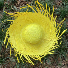 Load image into Gallery viewer, Hand Woven Straw Sun Hat Wide Brim UV Protection Lightweight Breathable Beach Hat Summer Seaside Travel Headwear
