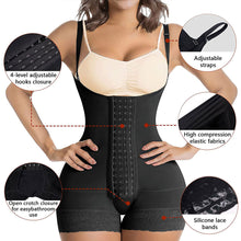 Load image into Gallery viewer, Fajas Colombianas Women High Compression Shapewear Tummy Control Postpartum Slimming Open Crotch Bodysuit Shaper Shorts
