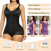 Load image into Gallery viewer, Fajas Colombianas Double Compression Tummy Control Shapewear Zipper Waist Trainer Postpartum Butt Lifter Slimming Body Shaper Bodysuit
