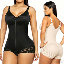 Load image into Gallery viewer, Fajas Colombianas Double Compression Tummy Control Shapewear Zipper Waist Trainer Postpartum Butt Lifter Slimming Body Shaper Bodysuit
