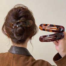 Load image into Gallery viewer, Korean Acetic Acid Leopard Long Hair Clip Spoon Spring Duckbill Clip Women Fashion Hair Accessories Headwear
