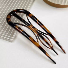 Load image into Gallery viewer, U-shaped Hair Stick Fork Wave Hairpin Simple Geometric Bun Maker Fashion Hairstyling Tools Women Hair Accessories
