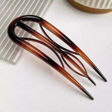 Load image into Gallery viewer, U-shaped Hair Stick Fork Wave Hairpin Simple Geometric Bun Maker Fashion Hairstyling Tools Women Hair Accessories
