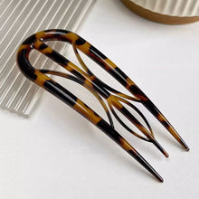 Load image into Gallery viewer, U-shaped Hair Stick Fork Wave Hairpin Simple Geometric Bun Maker Fashion Hairstyling Tools Women Hair Accessories
