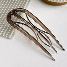 Load image into Gallery viewer, U-shaped Hair Stick Fork Wave Hairpin Simple Geometric Bun Maker Fashion Hairstyling Tools Women Hair Accessories
