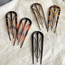 Load image into Gallery viewer, U-shaped Hair Stick Fork Wave Hairpin Simple Geometric Bun Maker Fashion Hairstyling Tools Women Hair Accessories

