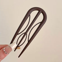 Load image into Gallery viewer, U-shaped Hair Stick Fork Wave Hairpin Simple Geometric Bun Maker Fashion Hairstyling Tools Women Hair Accessories
