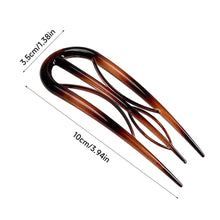Load image into Gallery viewer, U-shaped Hair Stick Fork Wave Hairpin Simple Geometric Bun Maker Fashion Hairstyling Tools Women Hair Accessories
