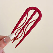Load image into Gallery viewer, U-shaped Hair Stick Fork Wave Hairpin Simple Geometric Bun Maker Fashion Hairstyling Tools Women Hair Accessories
