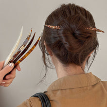 Load image into Gallery viewer, Women Acetate Willow Leaves Shape Hair Stick 18CM Simple Elegant Chinese French Style Hair Fork Strip Hairpin Daily Hairstyle Hair Accessories Headwear
