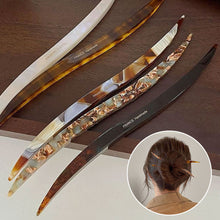 Load image into Gallery viewer, Women Acetate Willow Leaves Shape Hair Stick 18CM Simple Elegant Chinese French Style Hair Fork Strip Hairpin Daily Hairstyle Hair Accessories Headwear
