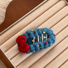 Load image into Gallery viewer, Handmade Wool Crochet Cartoon Fruit Hair Clip Sweet Cute Autumn Winter Bangs Side Broken Hair BB Clip Versatile Hair Accessories
