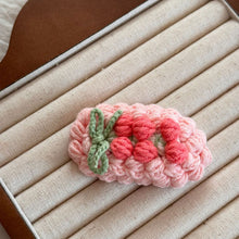 Load image into Gallery viewer, Handmade Wool Crochet Cartoon Fruit Hair Clip Sweet Cute Autumn Winter Bangs Side Broken Hair BB Clip Versatile Hair Accessories
