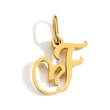 Load image into Gallery viewer, Gold Plated Heart Initial Alphabet Pendant A-Z Stainless Steel Custom Name DIY Jewelry Making Fashion Women Charm Gift
