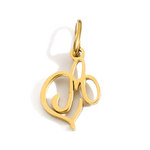Load image into Gallery viewer, Gold Plated Heart Initial Alphabet Pendant A-Z Stainless Steel Custom Name DIY Jewelry Making Fashion Women Charm Gift
