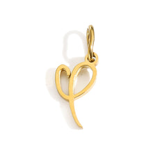 Load image into Gallery viewer, Gold Plated Heart Initial Alphabet Pendant A-Z Stainless Steel Custom Name DIY Jewelry Making Fashion Women Charm Gift
