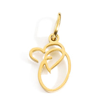 Load image into Gallery viewer, Gold Plated Heart Initial Alphabet Pendant A-Z Stainless Steel Custom Name DIY Jewelry Making Fashion Women Charm Gift
