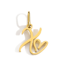 Load image into Gallery viewer, Gold Plated Heart Initial Alphabet Pendant A-Z Stainless Steel Custom Name DIY Jewelry Making Fashion Women Charm Gift
