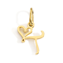 Load image into Gallery viewer, Gold Plated Heart Initial Alphabet Pendant A-Z Stainless Steel Custom Name DIY Jewelry Making Fashion Women Charm Gift
