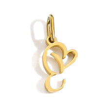 Load image into Gallery viewer, Gold Plated Heart Initial Alphabet Pendant A-Z Stainless Steel Custom Name DIY Jewelry Making Fashion Women Charm Gift
