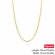 Load image into Gallery viewer, Titanium Steel Snake Chain Necklace Gold Silver Color Punk Hip Hop Long Neck Chain Fashion Jewelry Gift For Men Women
