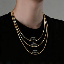 Load image into Gallery viewer, Titanium Steel Snake Chain Necklace Gold Silver Color Punk Hip Hop Long Neck Chain Fashion Jewelry Gift For Men Women
