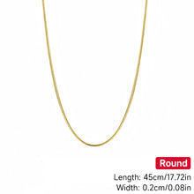 Load image into Gallery viewer, Titanium Steel Snake Chain Necklace Gold Silver Color Punk Hip Hop Long Neck Chain Fashion Jewelry Gift For Men Women

